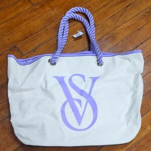 NWT Victoria's Secret Large Cotton Tote Bag
